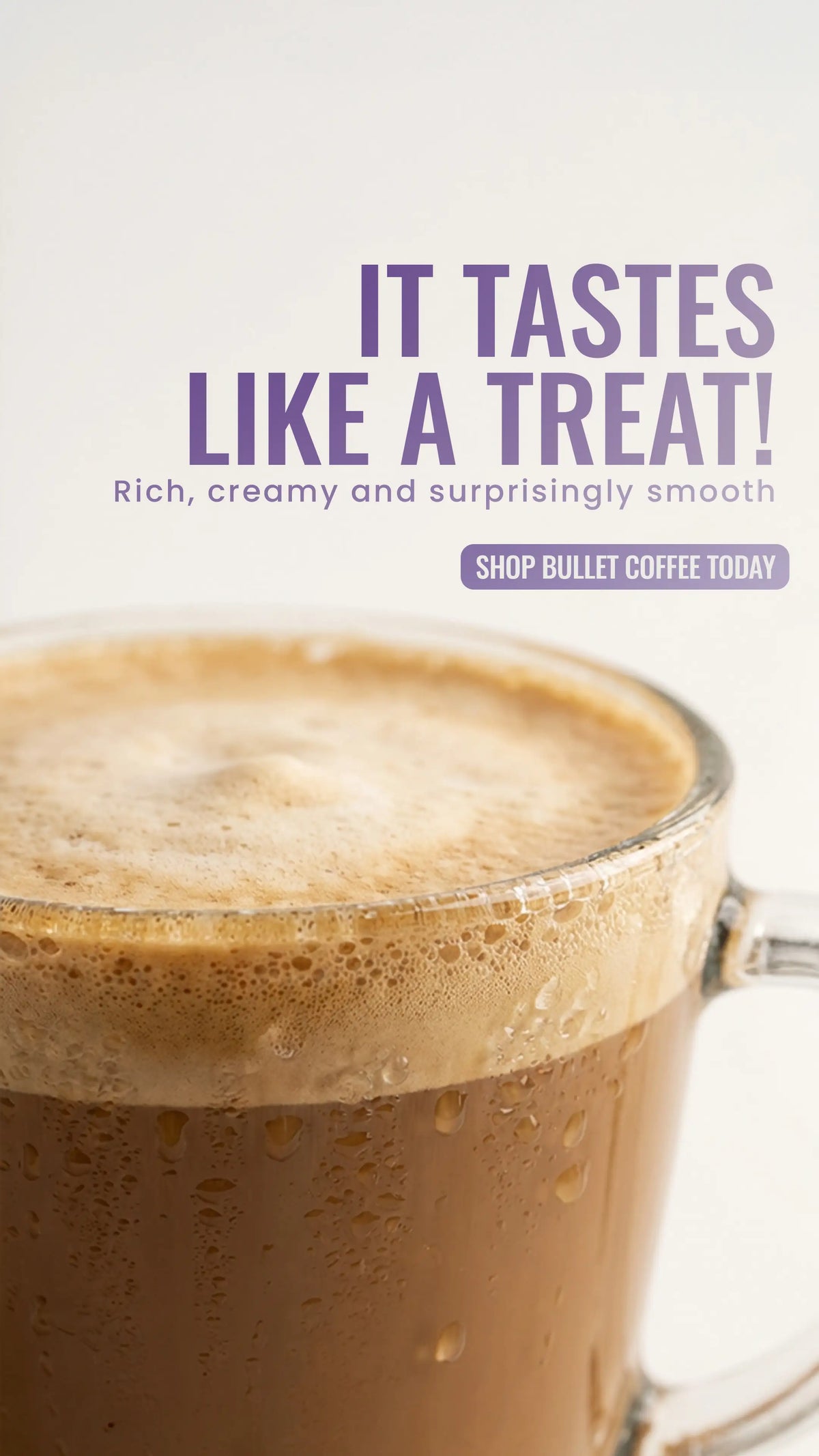 فنجان من Bullet Coffee الكريمية — مذاقها كالحلوى