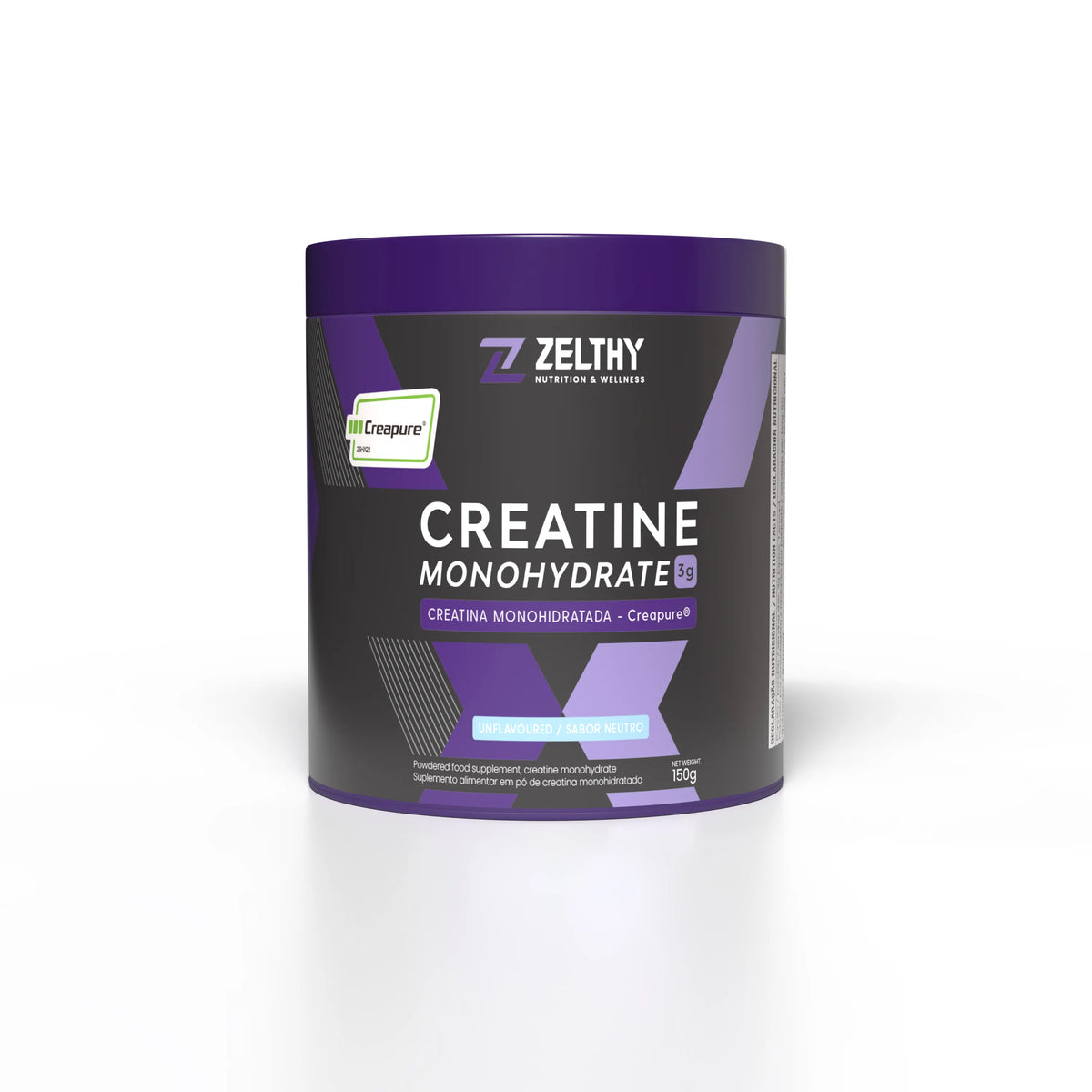 Zelthy Creapure® creatine monohydrate 150g, 99.9% pure, unflavoured